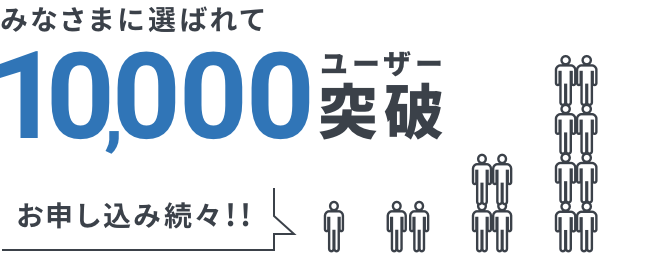 サービス開始1年で10,000ユーザー突破